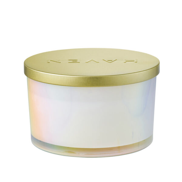Haven Luxe Night Lights Limited Edition Ylang Ylang & Musk Signature Soy Blend 3 Wick Candle - Image 3
