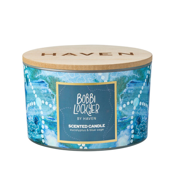 Bobbi Lockyer Haven Scented Soy Blend Candle Eucalyptus & Blue Sage - Image 2