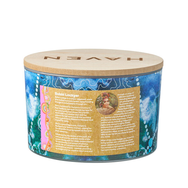 Bobbi Lockyer Haven Scented Soy Blend Candle Eucalyptus & Blue Sage - Image 4