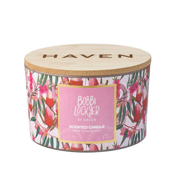 Bobbi Lockyer Haven Scented Soy Candle White Freesia & Pear - Image 2