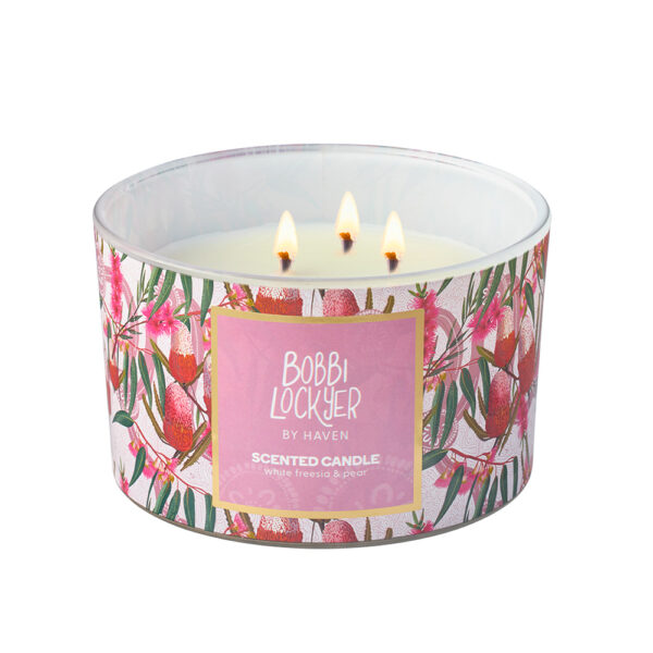 Bobbi Lockyer Haven Scented Soy Candle White Freesia & Pear - Image 3