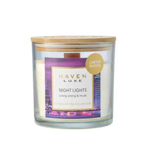 Haven Luxe Night Lights Limited Edition Ylang Ylang & Musk Wood Wick Candle