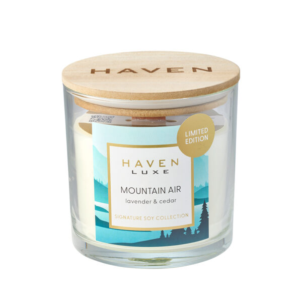 Haven Luxe Mountain Air Limited Edition Lavender & Cedar Wood Wick Candle - Image 2